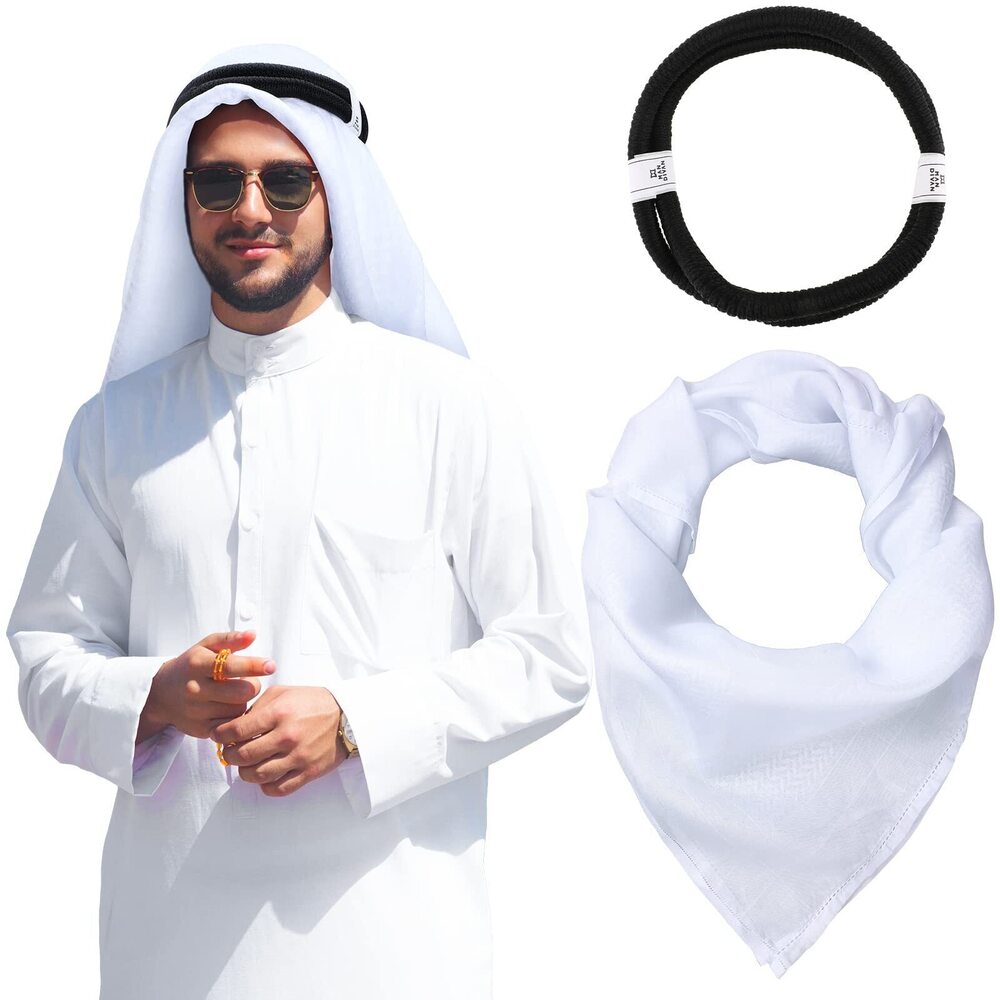 1503 Arab Shemagh Muslim Keffiyeh Head Wrap Scarf Arabic Tactical Desert